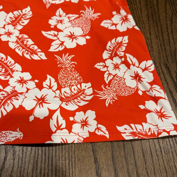 Lands End Womens Orange Floral Underwire Tankini Swim Suit Top Plus Size 18 - Picture 6 of 9